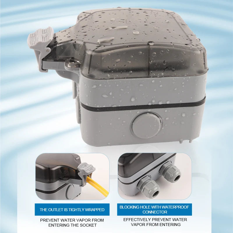 IP66 Germany Standard Outlet Waterproof Outdoor Sockets And 