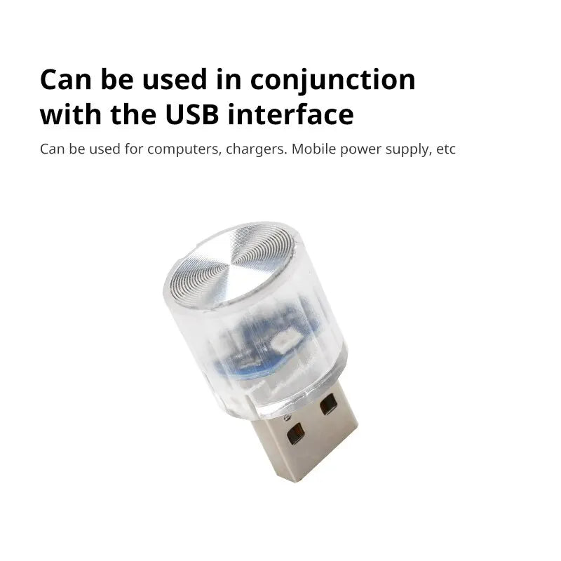 Car Mini USB LED Ambient Light Decorative Atmosphere Lamps f
