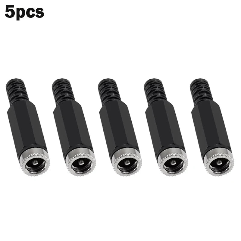 5/10Pairs DC Socket 5.5mm x 2.1mm Female DC Barrel Jack Solder DC Connectors 5.5x2.1mm DC Power Plug Male Female Jack Socket