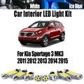 11-Piece LED Interior Light Kit for Kia MK3 - Canbus Error-Free Interior Bulbs