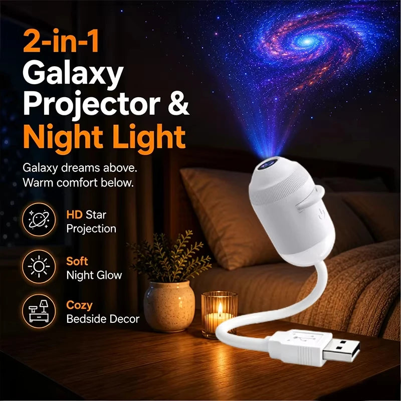 USB Starry Sky Projector Night Light 360 Adjustable Galaxy A