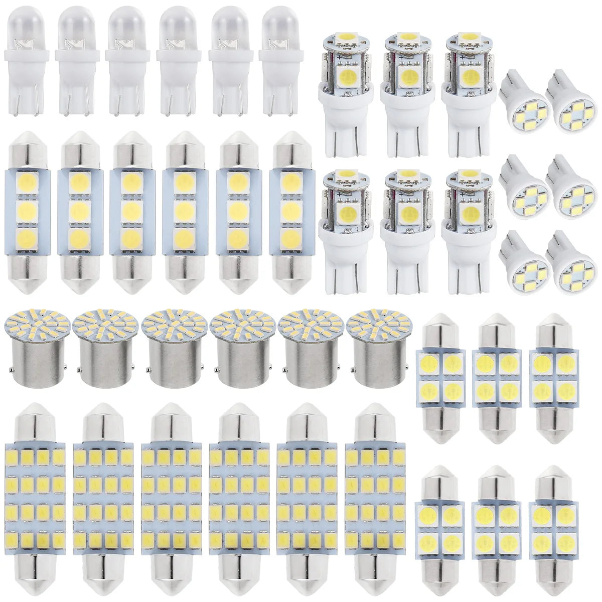 42/20Pcs LED Car Interior Lights T10 6000K SMD LED Xenon Whi