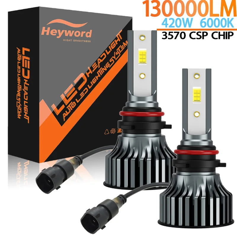 Heyword 2Pcs LED H4 H7 Car Headlight H1 LED Bulb H8 H11 9005 HB3 9006 HB4 9004 H3 H13 Led Lights 120000LM Turbo Lampada 12V