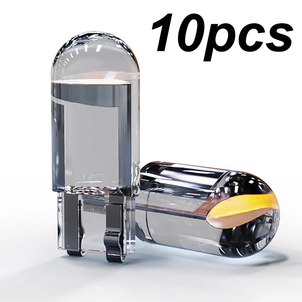 10X New W5W LED Canbus T10 Car Lights COB Glass Interior Par