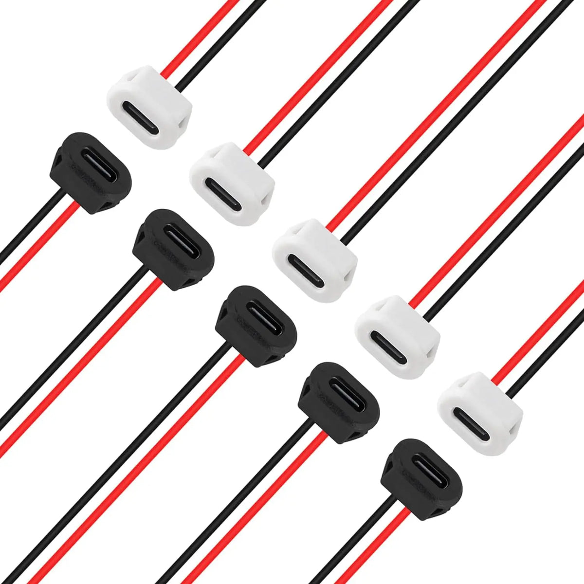 10pcs Type-C Female Chassis Waterproof 2P Solder Wire Type U