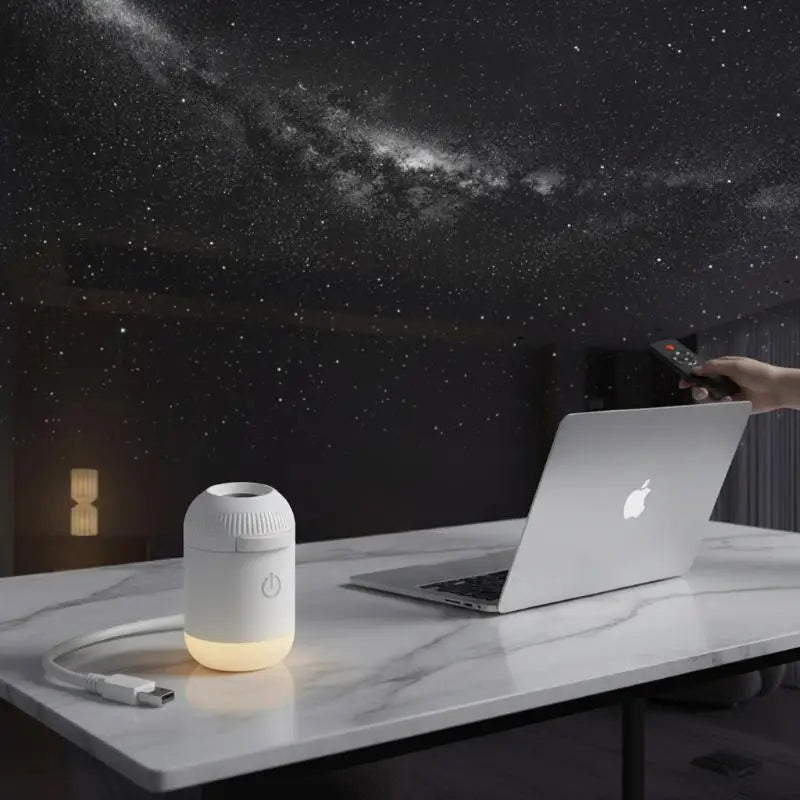 2-in-1 Mini Galaxy Star Projector Night Light LED Starry Sky