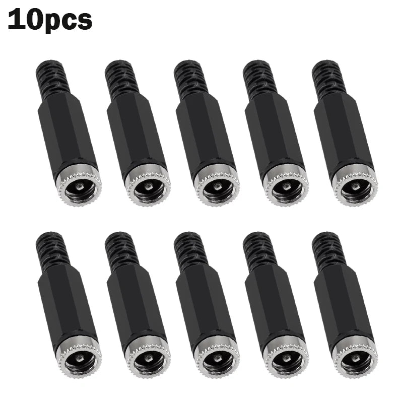 5/10Pairs DC Socket 5.5mm x 2.1mm Female DC Barrel Jack Solder DC Connectors 5.5x2.1mm DC Power Plug Male Female Jack Socket