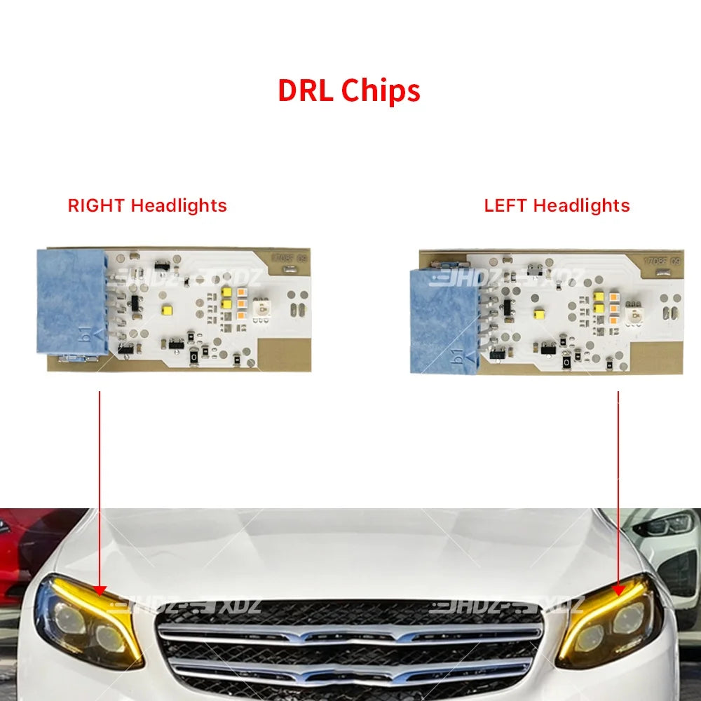 DRL LED Boards Lightsource Headlight Daytime Running Light Modules For Mercedes-Benz GLC W253 GLC250 GLC300