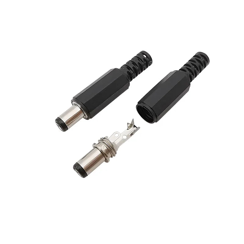 10Pcs/lot DC Power Male Plug 5.5mm x 2.1mm Connector Solderi