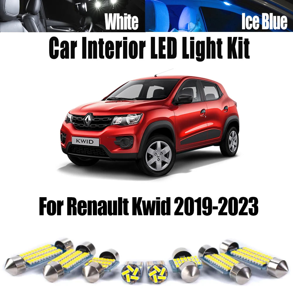 7-Piece LED Interior Light Kit for Renault - Canbus Error-Free Interior Bulbs