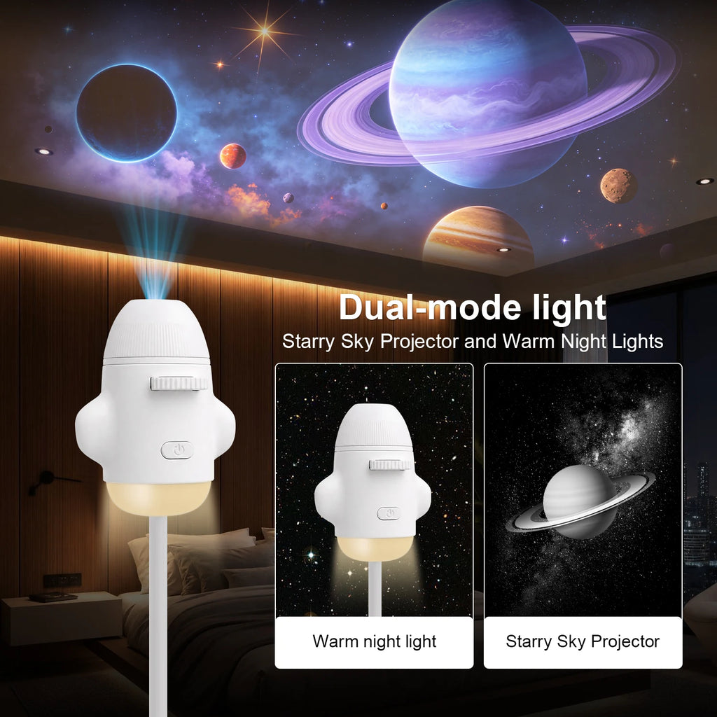 2-in-1 USB Galaxy Projection Light Adjustable Focus Ambient 