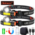 1-5PCS COB LED Headlamp Torch Rechargeable Headwear Flashlig