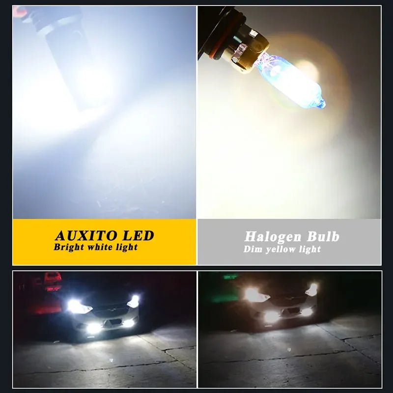 2pcs H8 H9 H1 H3 Led H11 9005 HB3 9006 HB4 Car CSP LED Fog H