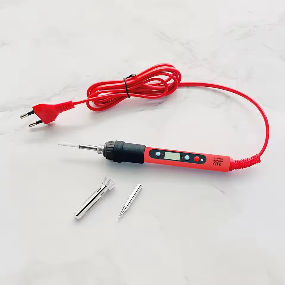 80W Soldering iron kit adjustable temperature LCD solder wel