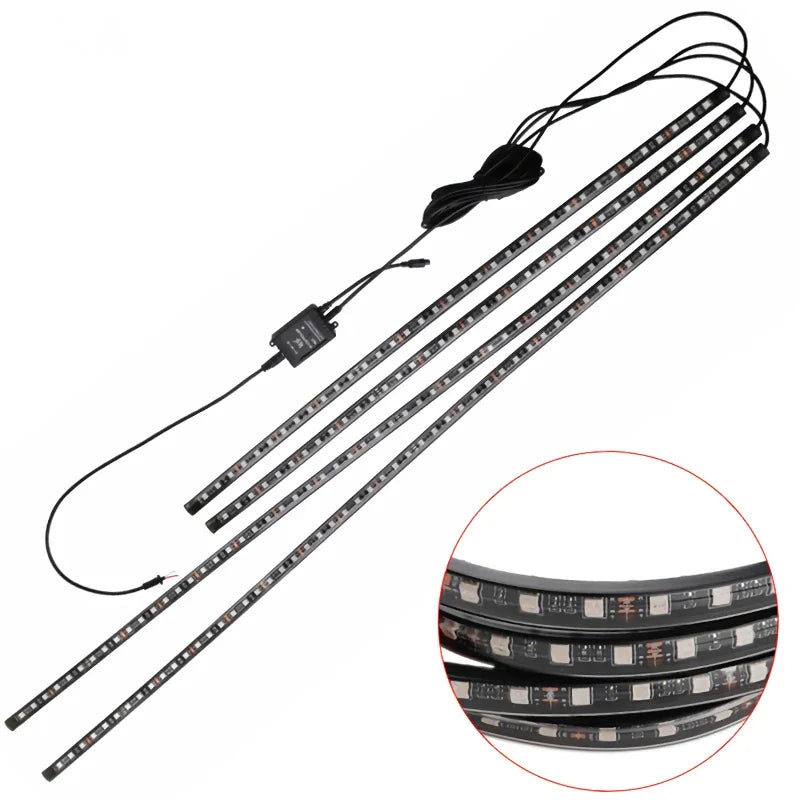 Car Underglow Neon Light Flexible LED Strip Underbody Remote
