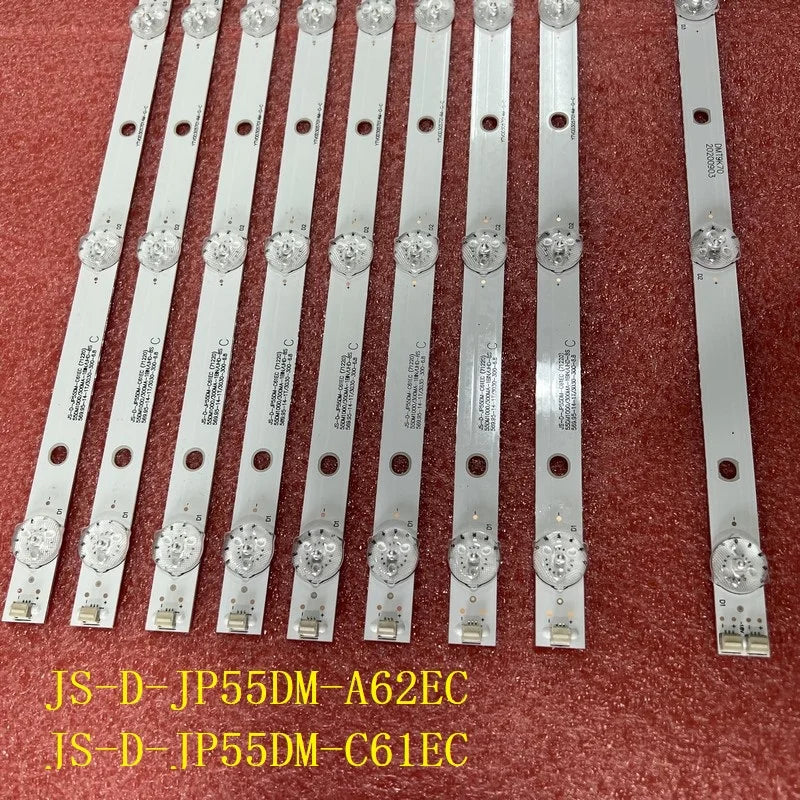 LED Backlight Strip for(9) For BBK 55LEX-8158/UTS2 AKTV JS-D-JP55DM-A62EC C61EC 55DM1000/600MA-2BIN