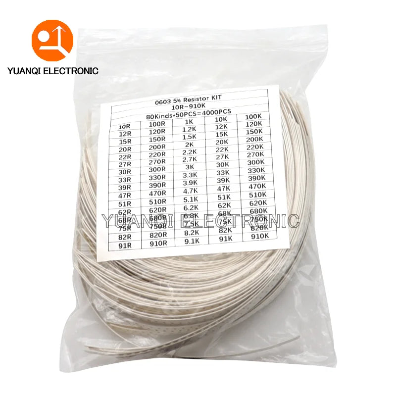 2000pcs 4000pcs 5% 0402 0603 0805 1206 SMD Chip Resistor Ass