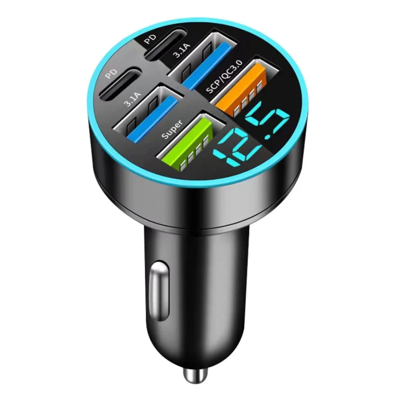 200W Dual USB Car Charger Pull Ring Fast Charging Car Phone Charger Adapter For Xiaomi Samsung Mini Car Charger