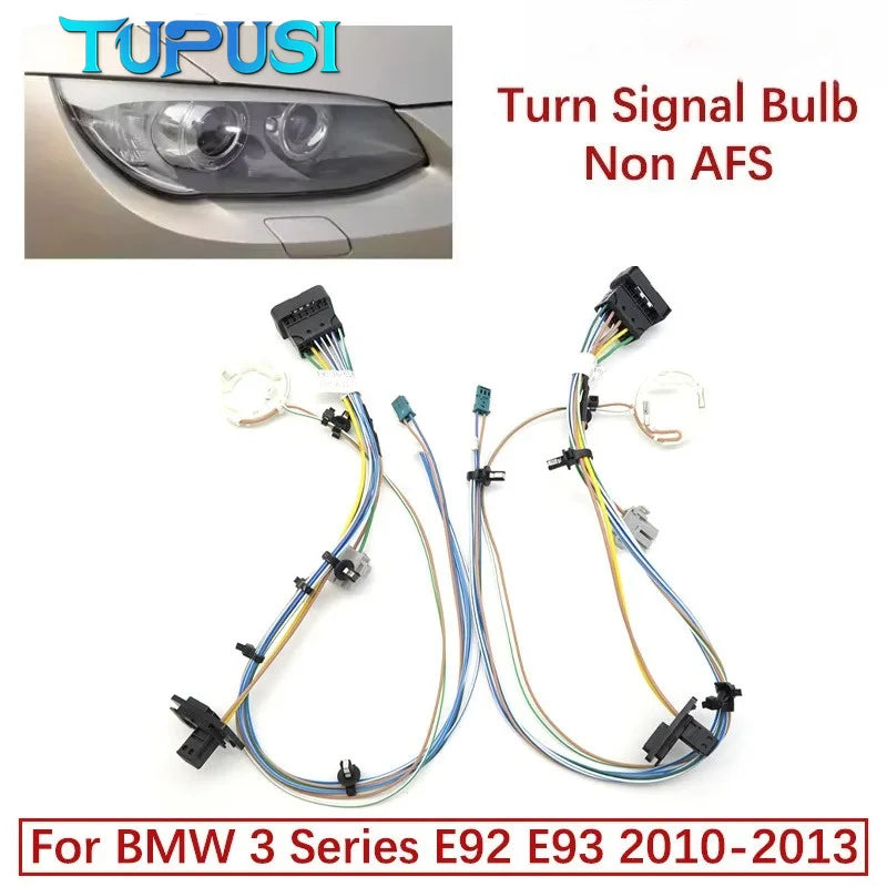 Headlight Wiring Harness For BMW 3 Series E92 E93 Interior Wiring Harness 2010-2013 Turn Signal Bulb no AFS