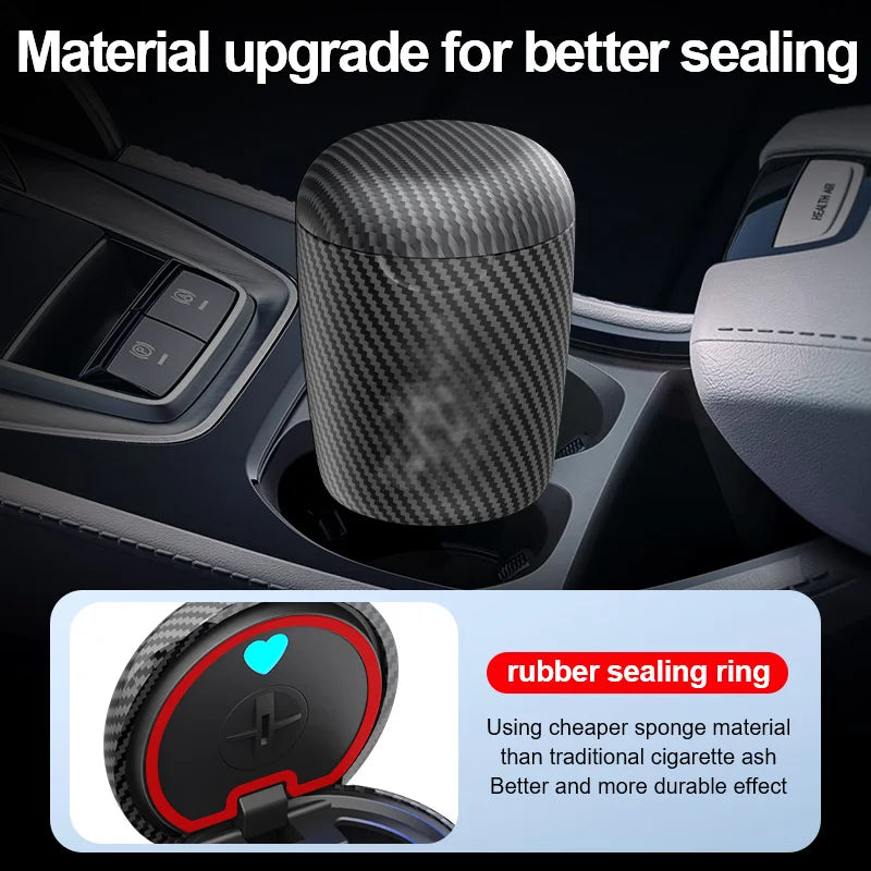 Car Ashtray Universal One Click Open Lid Personalized LED Am
