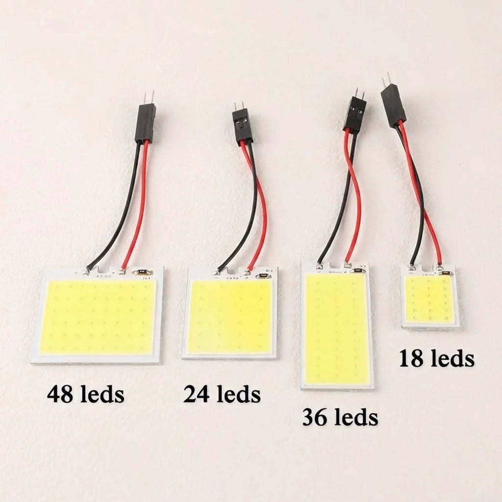 2 Pcs 10 Pcs 18 24 48 White Reading Lamp LED T10 Bulb LED Car Parking Interior Panel Light Festoon Lamp
