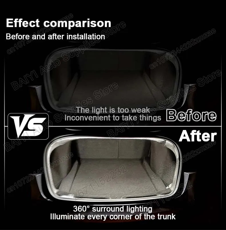 Car Trunk Light Bar For Tesla MODEL 3 2017-2026 Rear Luggage