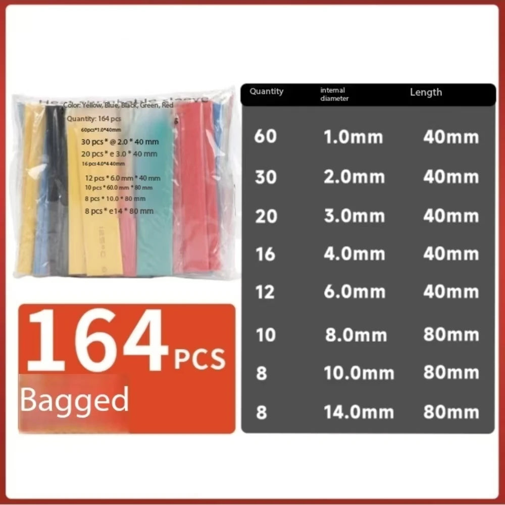 Multi-Diameter Heat Shrink Tubing Waterproof Cable Protector Thermo Retractable Wire Sleeve Set for Electrical Wiring Repair