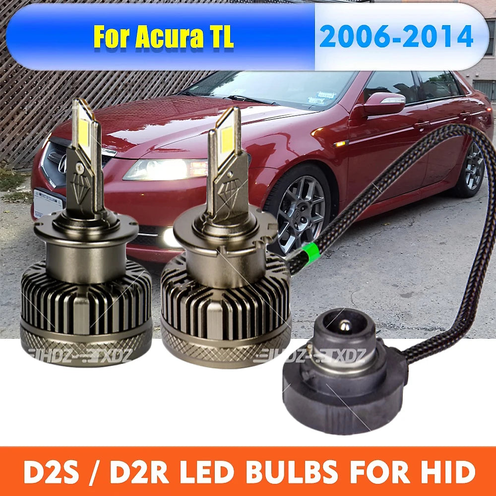 Headlight Bulbs 6000K 22000LM Turbo Lights For Acura TL 2006-2014 Auto Lamp Xenon HID Conversion Kit for