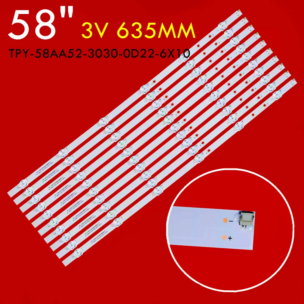 LED Backlight Strip forTPY-58AA52-3030-0D22-6X10 For TV L58M5-4A - Replacement TV Backlight Strip