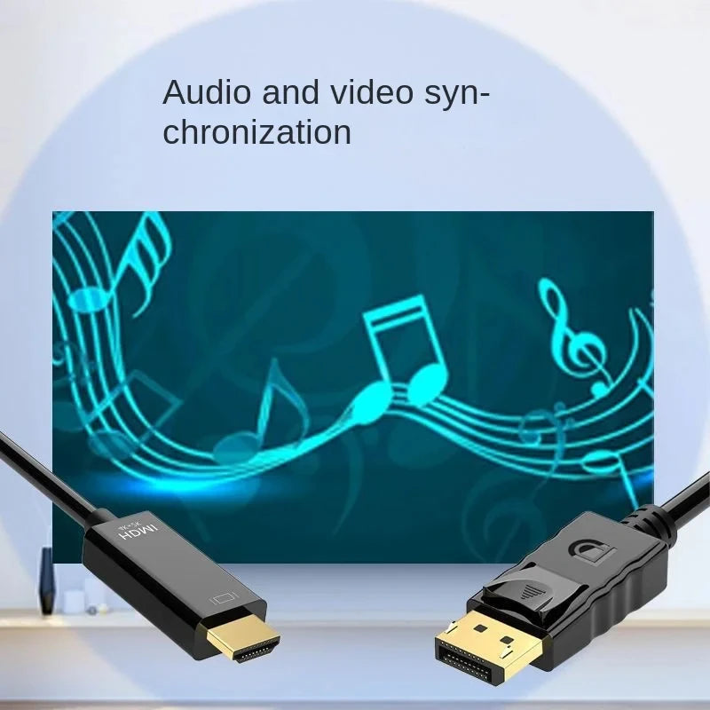 1.8M DP To HDMI-compatible Cable 4k DisplayPort To HD Adapte