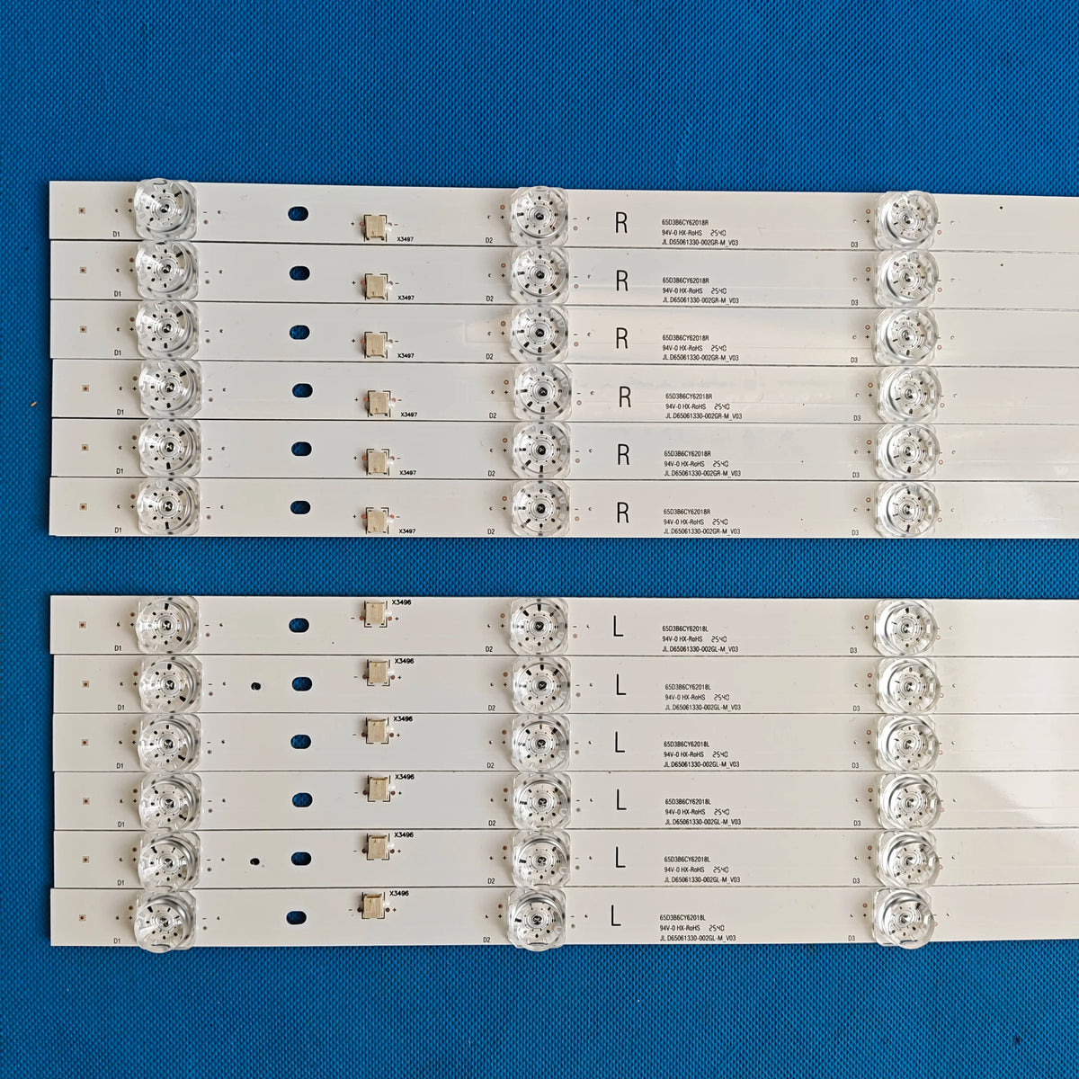 LED Strip for DEXP 65UCS1 A651, 65UCY1 H-LED65BU7006 JL.D65061330-002GR-M V03 JL.D65061330-002GL-M V03
