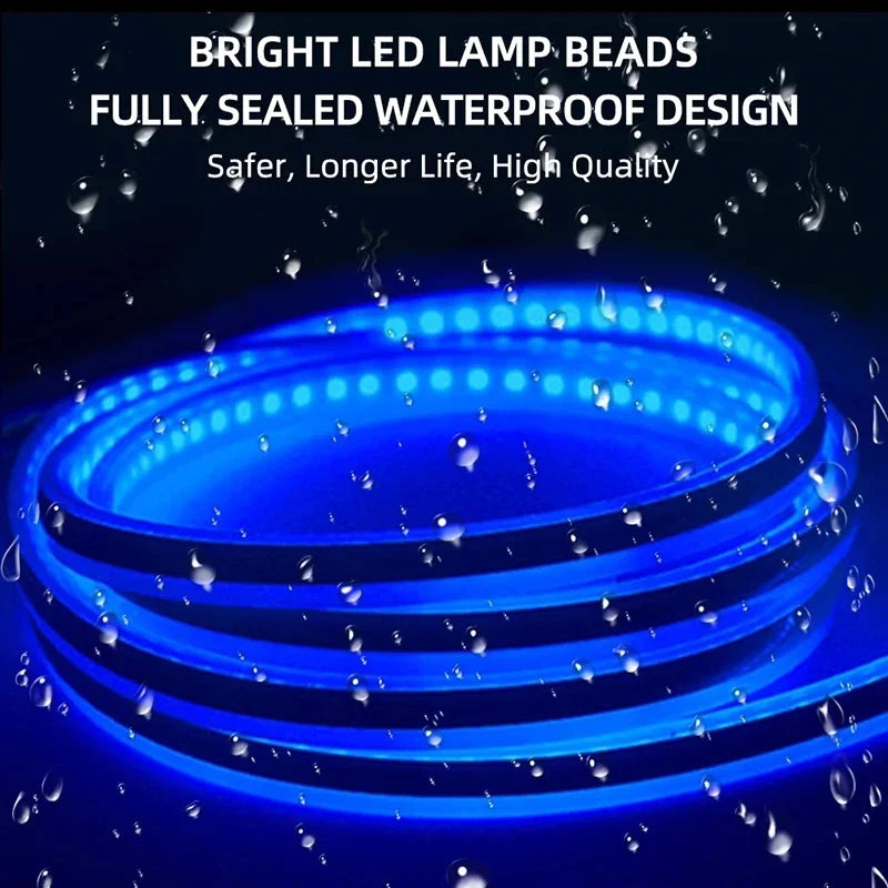 120cm LED Daytime Running Light Scan Starting Car Hood Decor