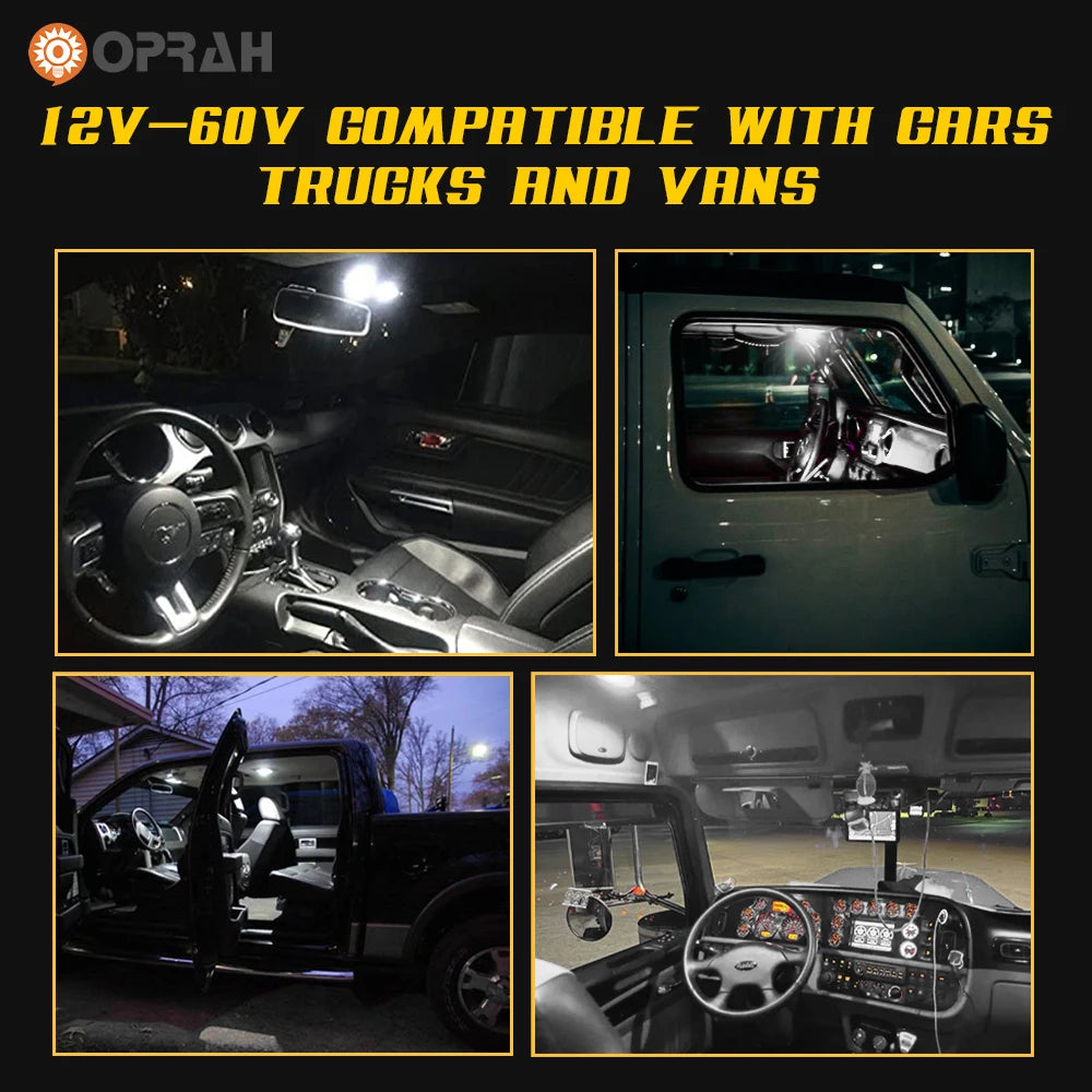 2pcs W5W LED T10 12V 24V Lights For Car Truck Interior Bulbs