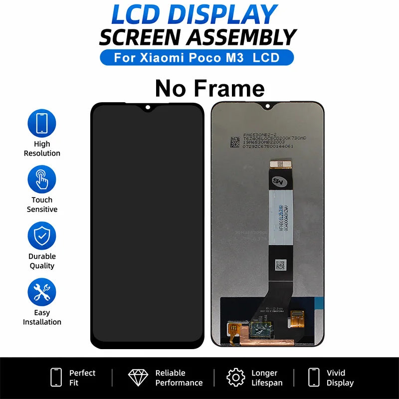 AAA+ New For Xiaomi Poco M3 LCD M2010J19CI Display Touch Scr