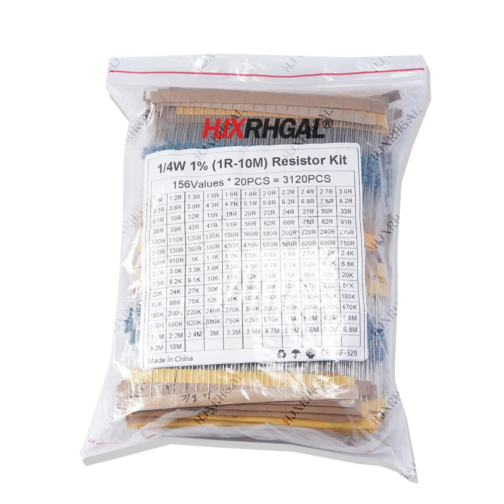 3120pcs 156Values Electric Unit 1/4W Power Metal Film Resist