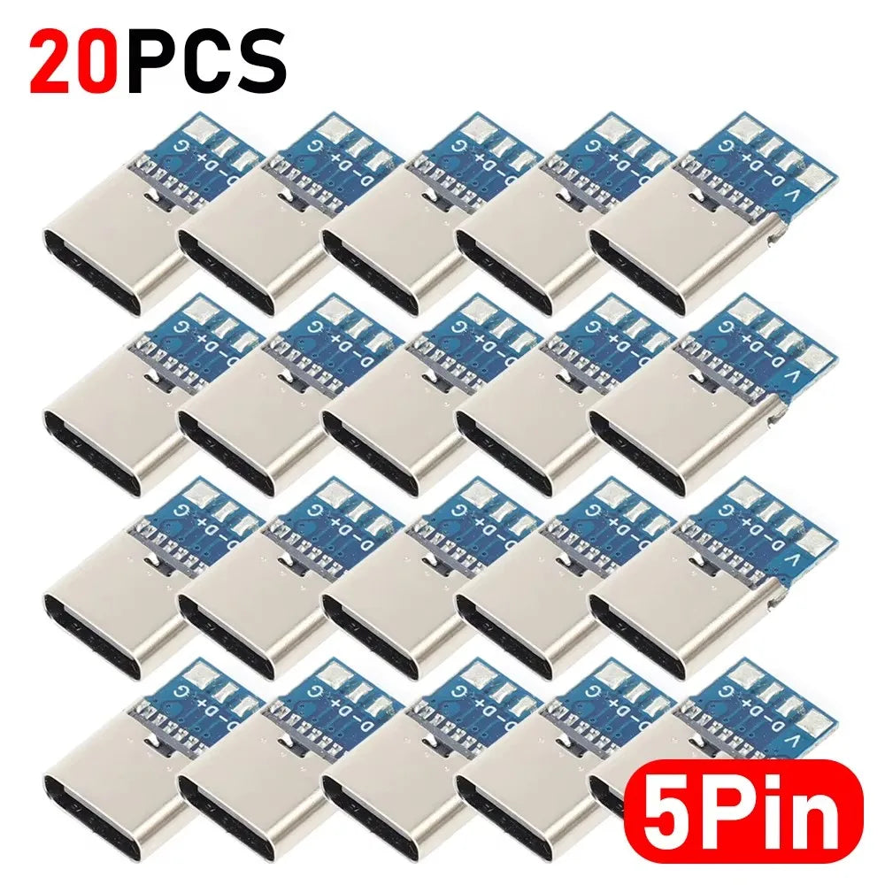 USB 3.1 Type C Connector 5/6 Pins Female Socket Receptacle Adapter To Solder Wire for PCB Board Wholesale 6Pin Female Socket