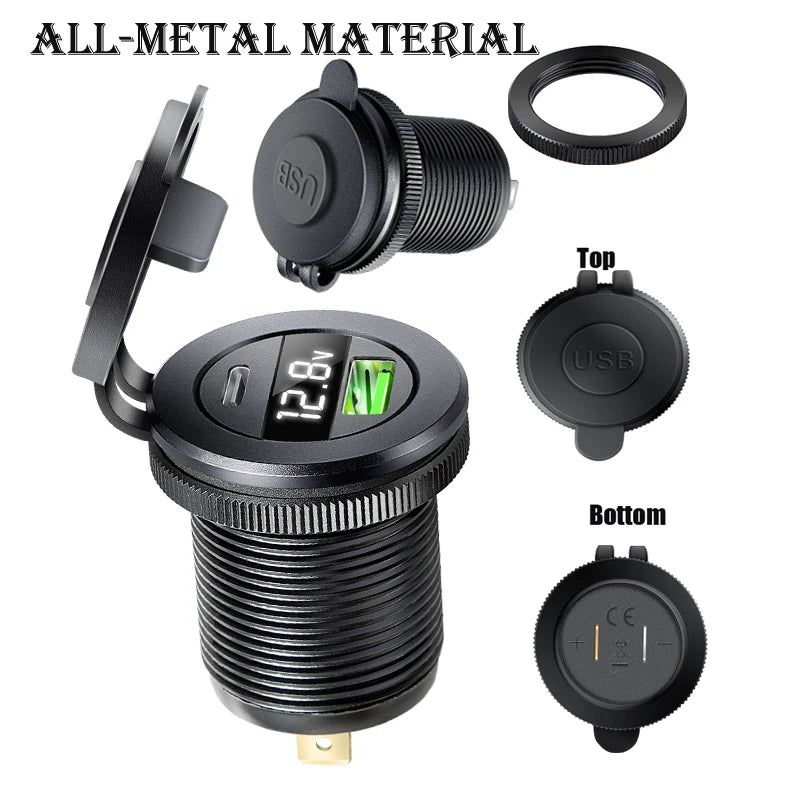 Usb socket in the car Quick Charge PD 3.0 Power Outlet with 