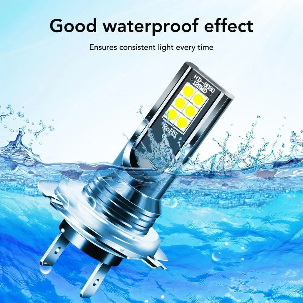 2PC H7 LED Headlight Bulb Beam Kit 12V-24V 55w High Power LE