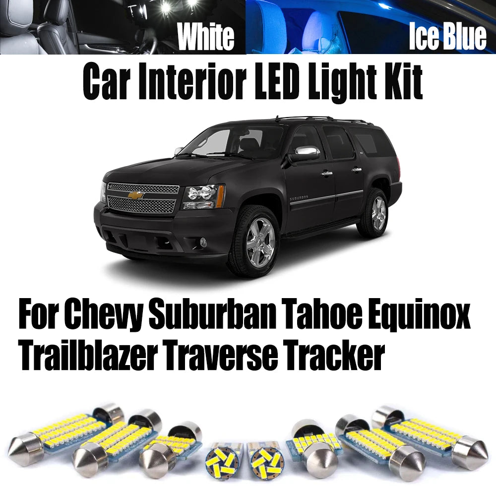 LED Interior Ceiling Dome Light Kit For Chevrolet Chevy Suburban Tahoe Equinox Trailblazer Traverse Tracker