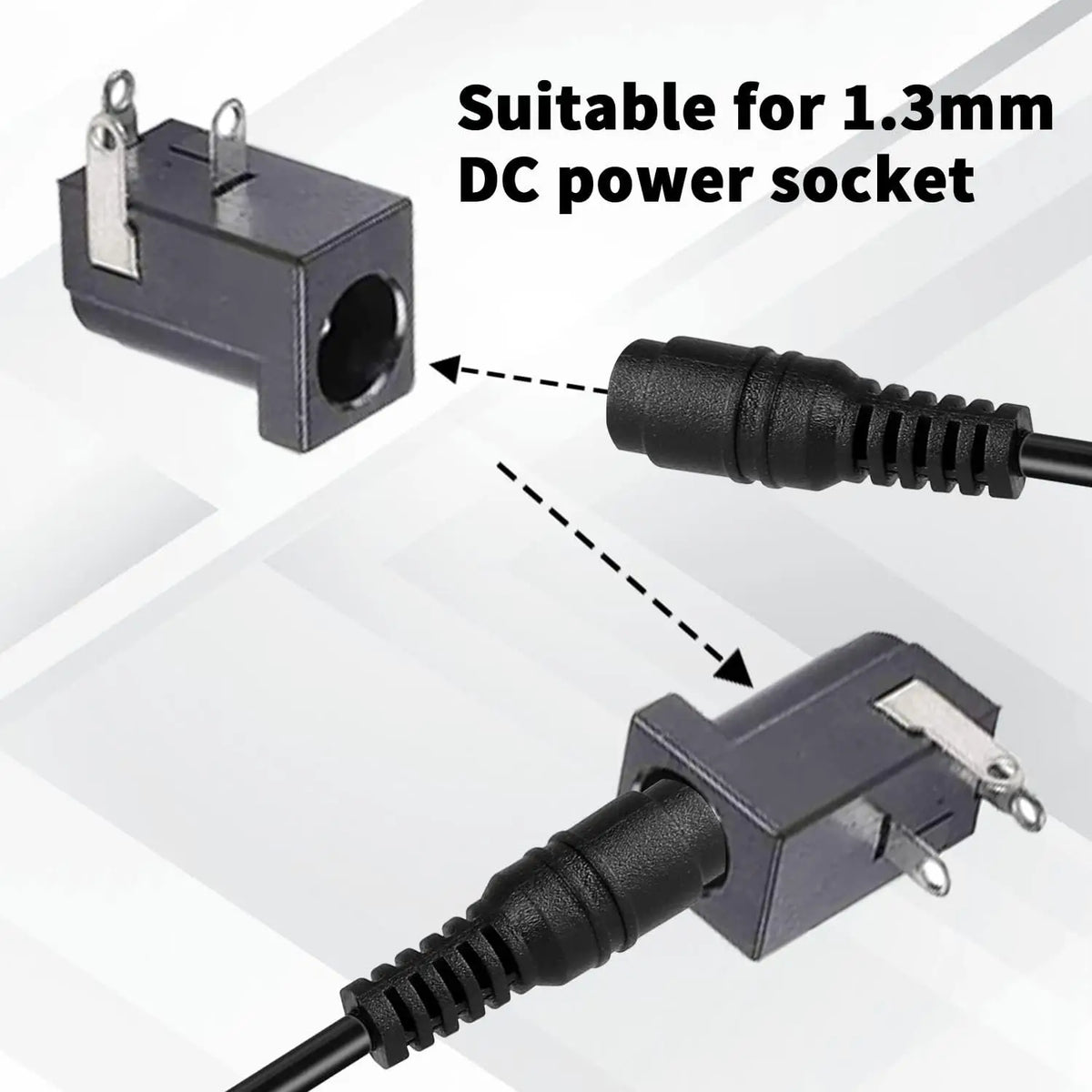 10pcs 3 Pin DC Power Connector PCB Mount Female Plug Jack + 