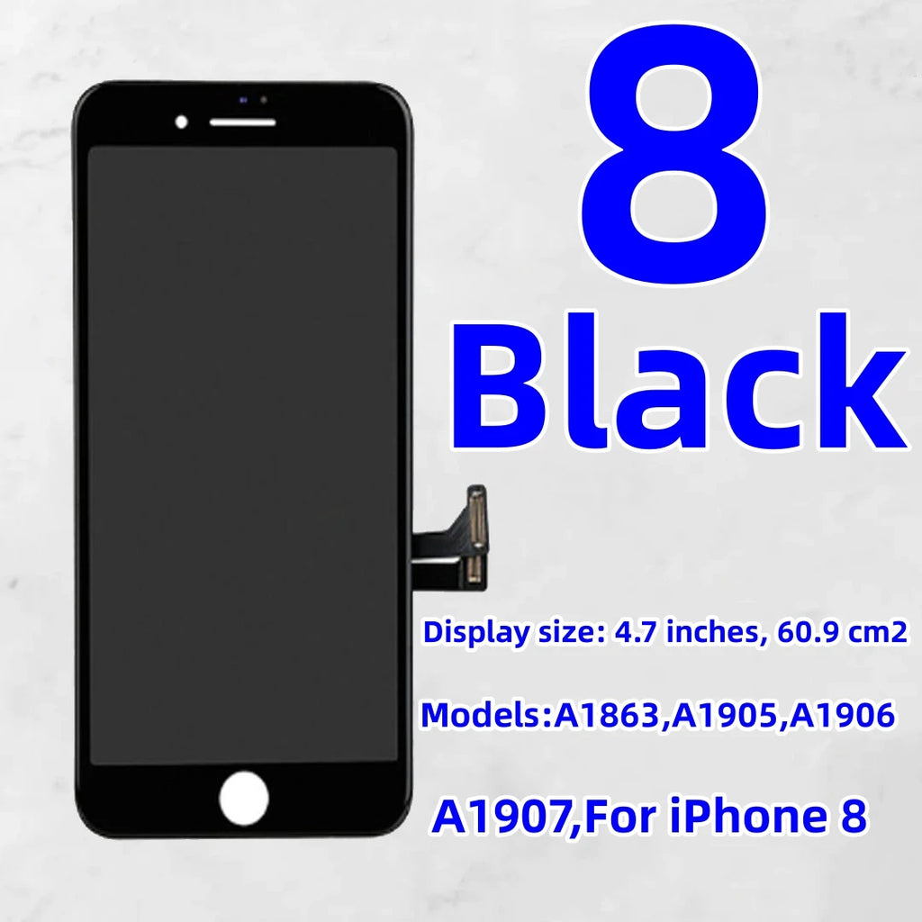 Lcd Display For Iphone 4 4S 5 5S 6 6S 7 8 Plus 7P 8P Black White Lcd Replacement Screen Digitizer Assembly With Repair Tools
