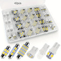 42Pcs T10 5050 Car LED Light Bulb Interior Dome Trunk Licens