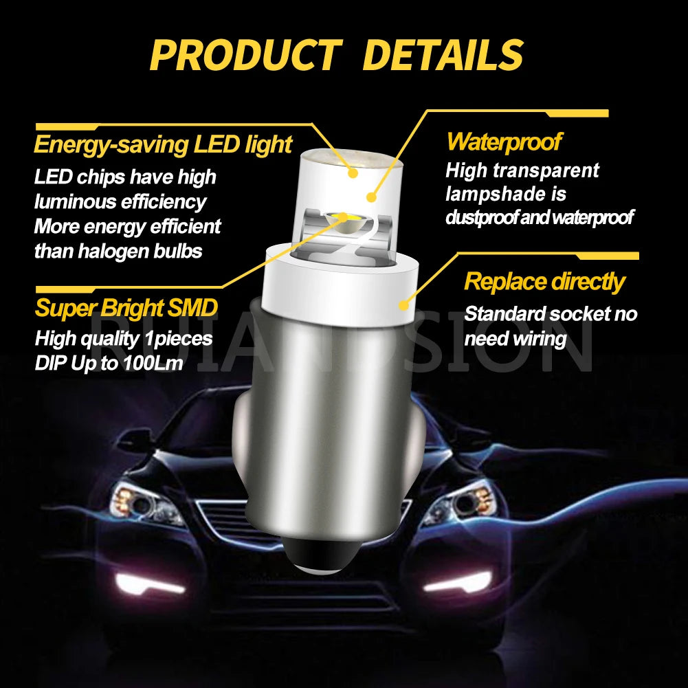 4Pcs BA7S T7 LLB281 GLB281 LED Car Bulb Interior Instrument 