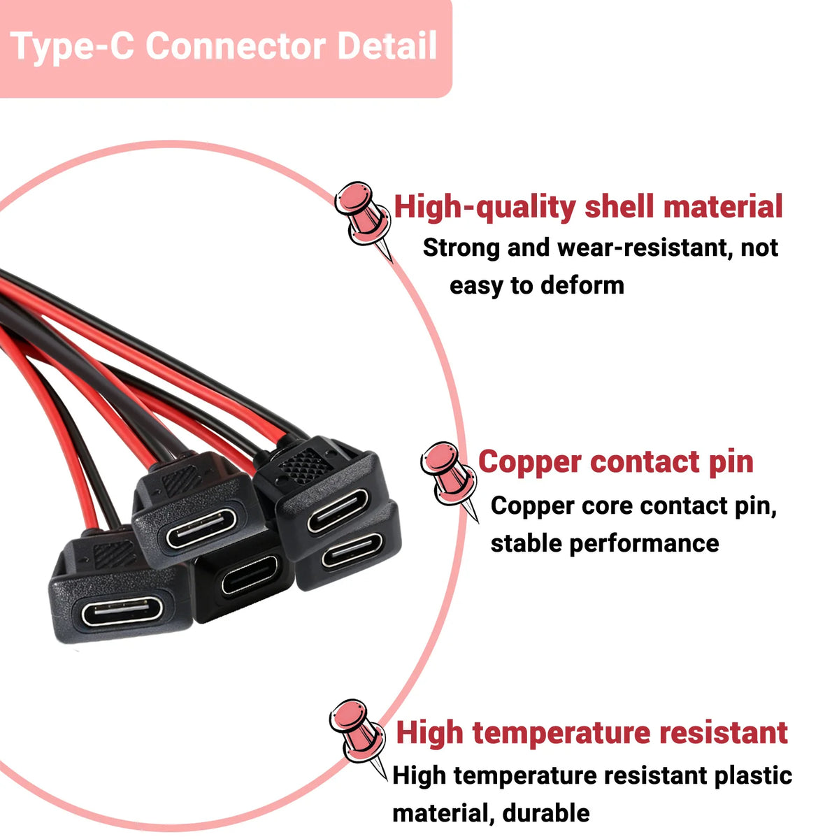 5/10pcs Type-C Female Chassis Connector USB C Female Chassis