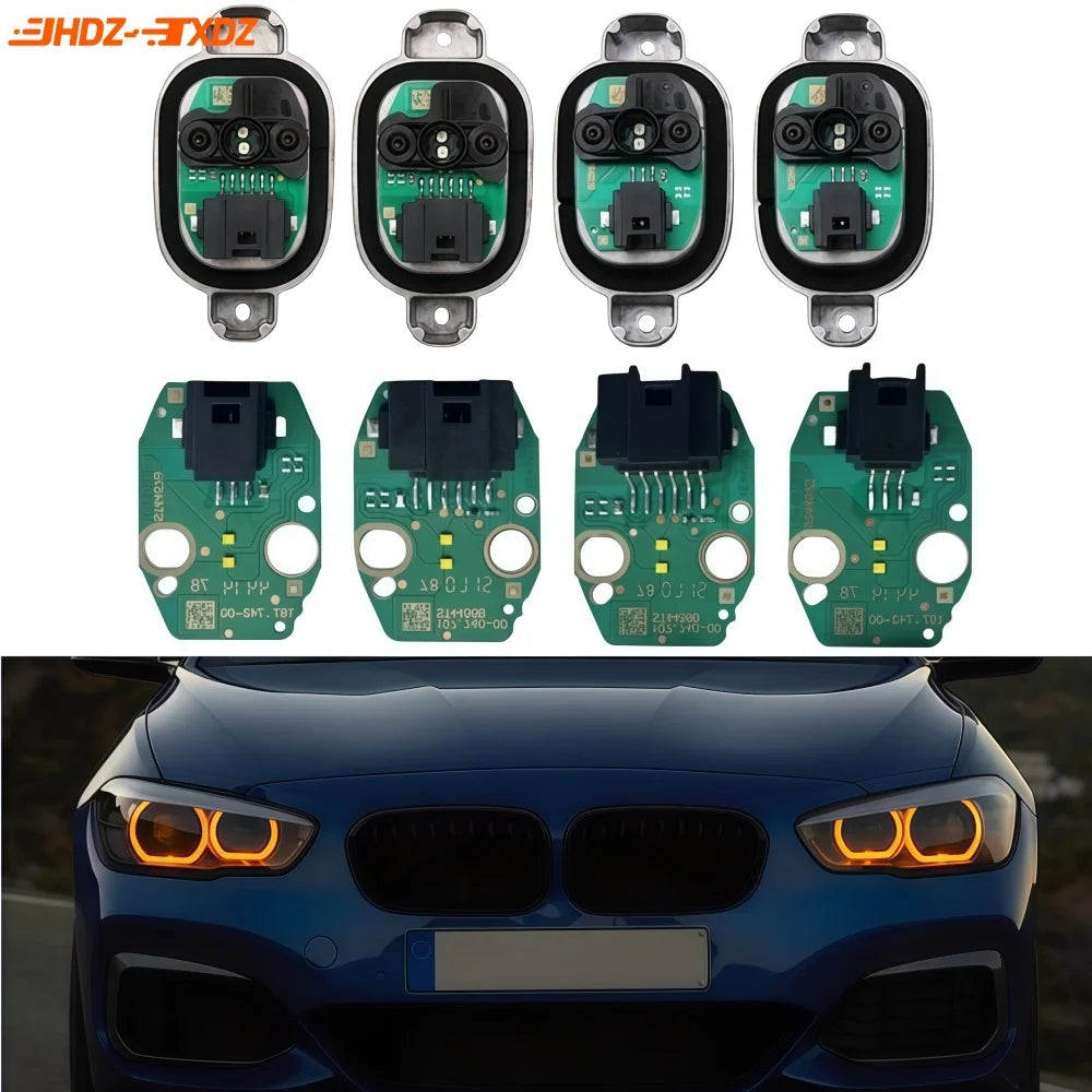 Angel Eyes DRL Boards 63117428425 For BMW 1 Series F20 F21 LCI 2016-2019 Blue Amber LED Headlight Daytime