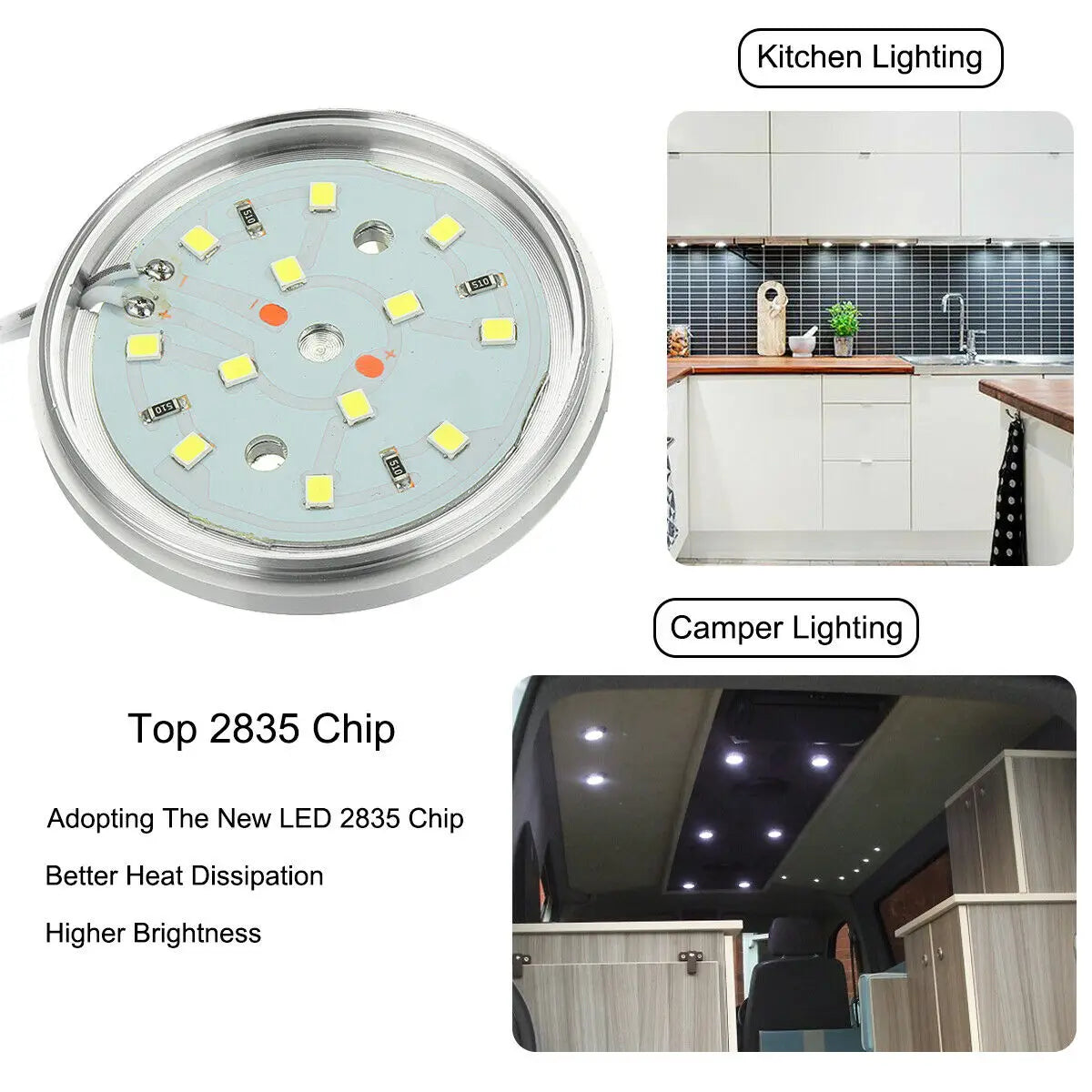 4PCS Interior RV Light Camper Lighting Caravan 220v LED Indo