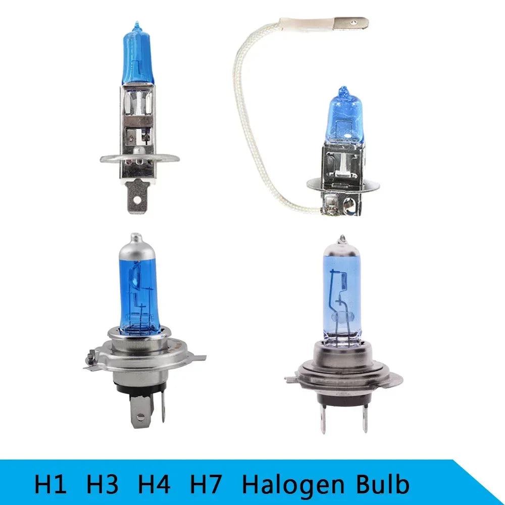 2Pcs Car Super LED Bulbs White 12V H1 H4 H7 Headlamps Kit 10