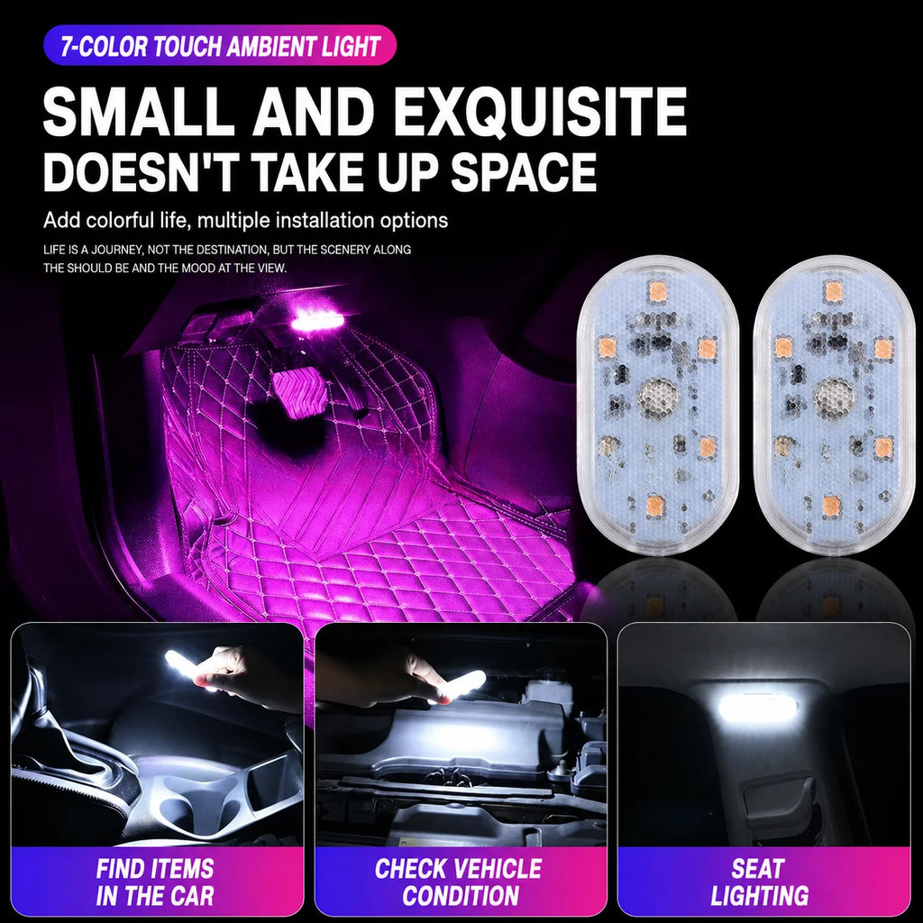LED Touch Light Mini Wireless Car Interior Lighting Auto Roo