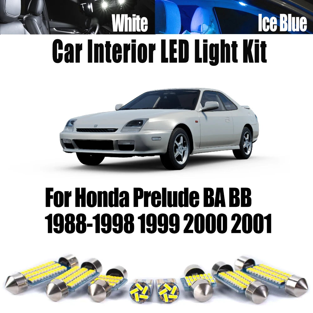 Canbus LED Interior Map Dome Trunk License Plate Light Kit For Honda Prelude BA BB 1988- 1996 1997 for Honda
