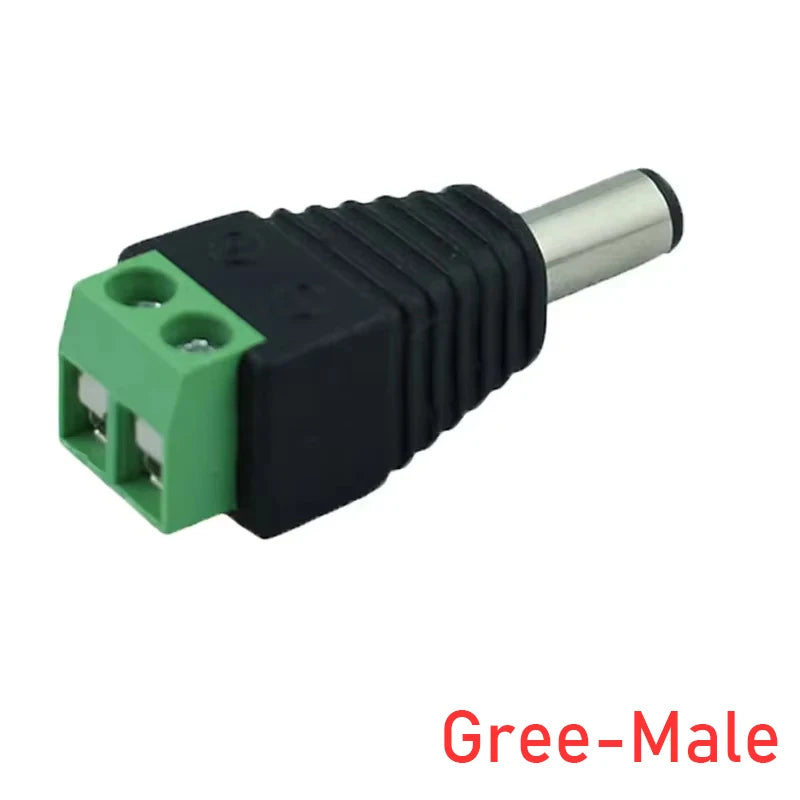 5pcs 12V DC Power Connector Plug Jack Male Female Socket Barrel 2.1mm x 5.5mm Adapter for CCTV Camera LED Strip Supply Terminal